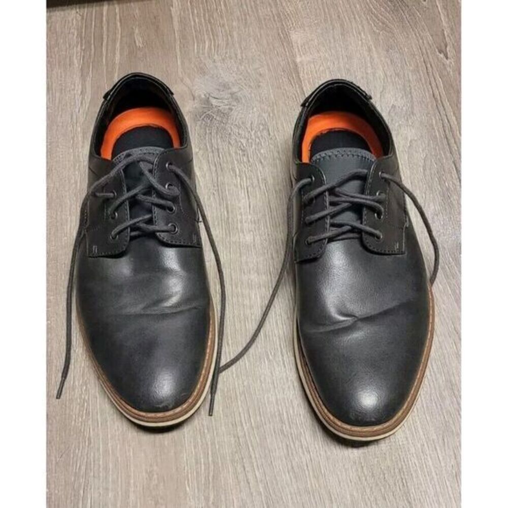 Mix No. 6 Men's Lace Up Charcoal Black Oxford Casual Shoes Size US 9.5